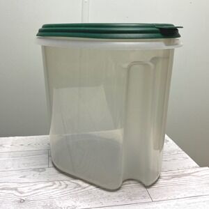 Anchor Hocking 1.5 Gallon Clear Plastic Food Storage Canister Green Flip Lid